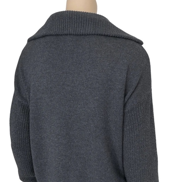 Rachel Zoe Womens Gray Partial Zip Long Sleeves sweater size XS NWT - Picture 3 of 10